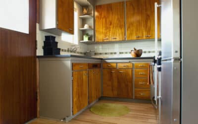 Retro Kitchen With Wood Cabinets And Green Accents 2026 03 25 01 00 37 Utc The Structural Blueprint: How To Organize Your Kitchen Cabinets